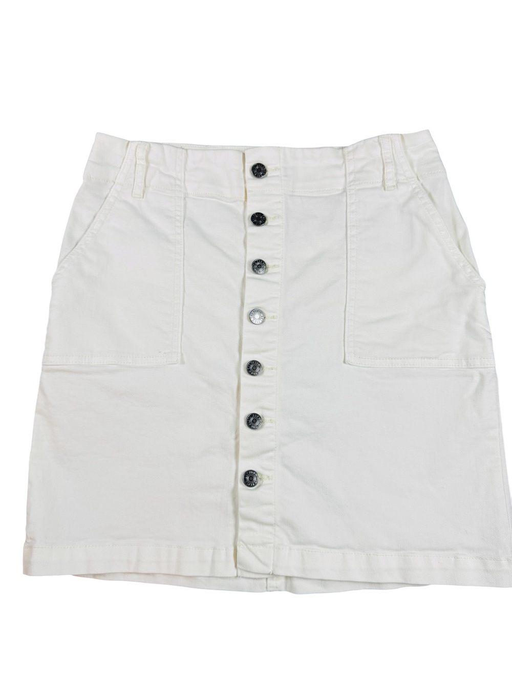 Kut From The Kloth Journee White Denim Utility Mini Skirt Size 6